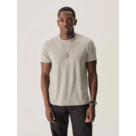 Buck Mason Men's Pima Cotton Straight Hem Crewneck Made in USA Tee T-Shirt - Picture 2 of 5